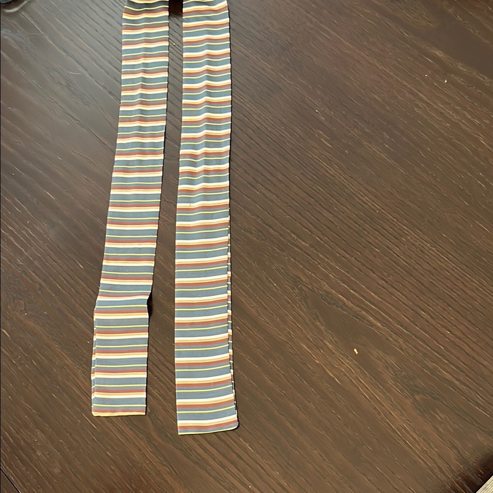 Striped Multicolor silk Scarf/ twilly